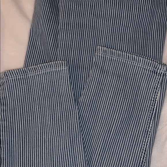 Old Navy Pin-stripped denim jeans button fly 4 - Picture 6 of 8